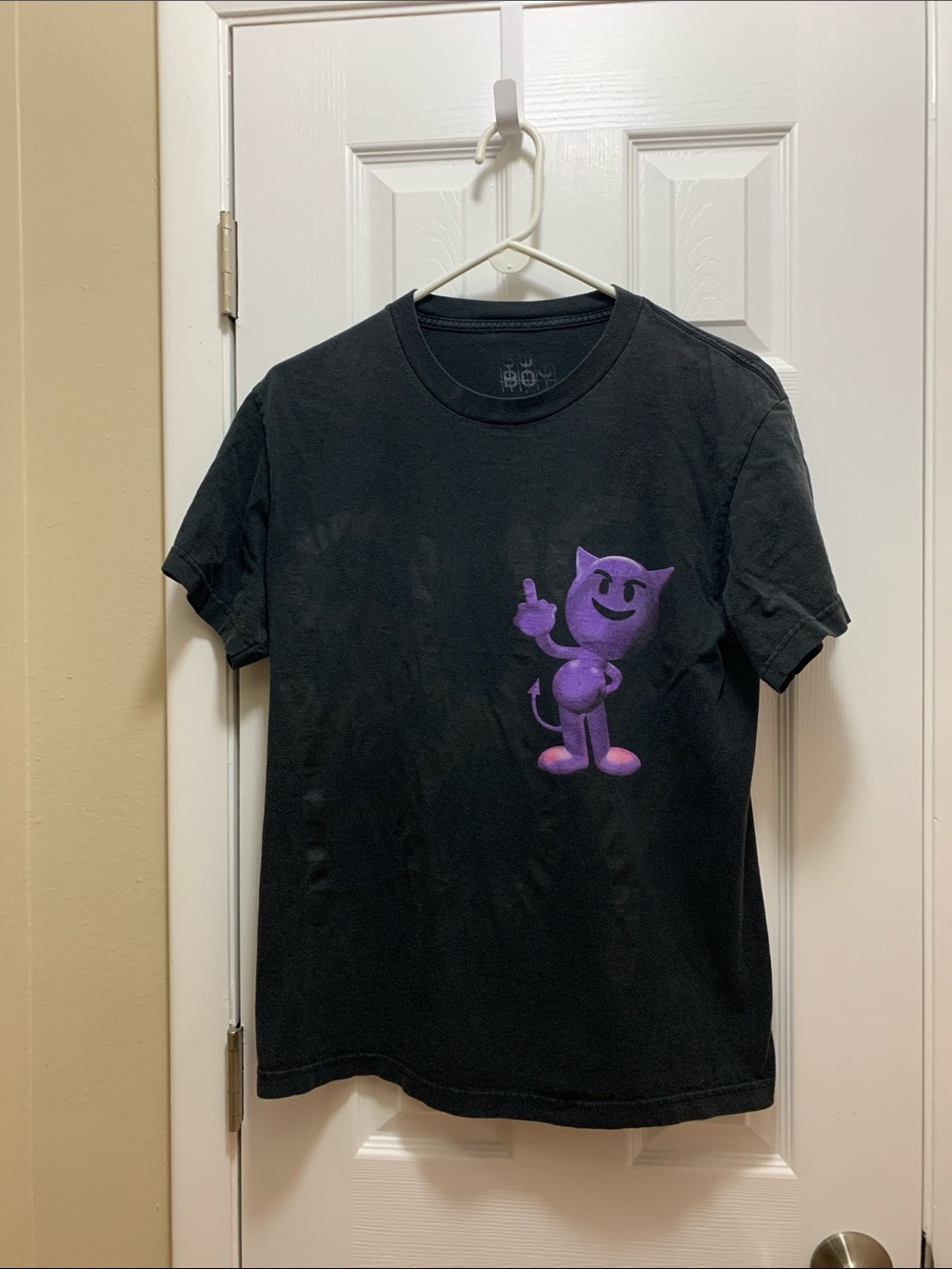 BCBG Black Kids Tee with Purple Devil Graphic